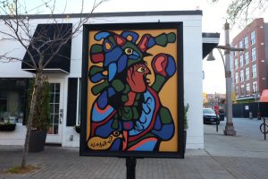 Reproduction of "Untitled, [Self-Portrait of the Artist as Shaman]", ca. 1975 acrylic on canvas 121.9 cm x 96.5 cm by Norval Morrisseau from the Collection of the Art Gallery of Windsor