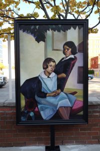 Reproduction of "Sisters of Rural Quebec," 1930 oil on canvas by Prudence Heward. 157.0 cm x 107.0 cm from the Collection of the Art Gallery of Windsor