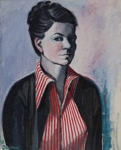 Self-Portrait in with Red Stripes